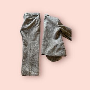 Ann Klein Gray blazerTweed Suit Set sz 10 (S32)